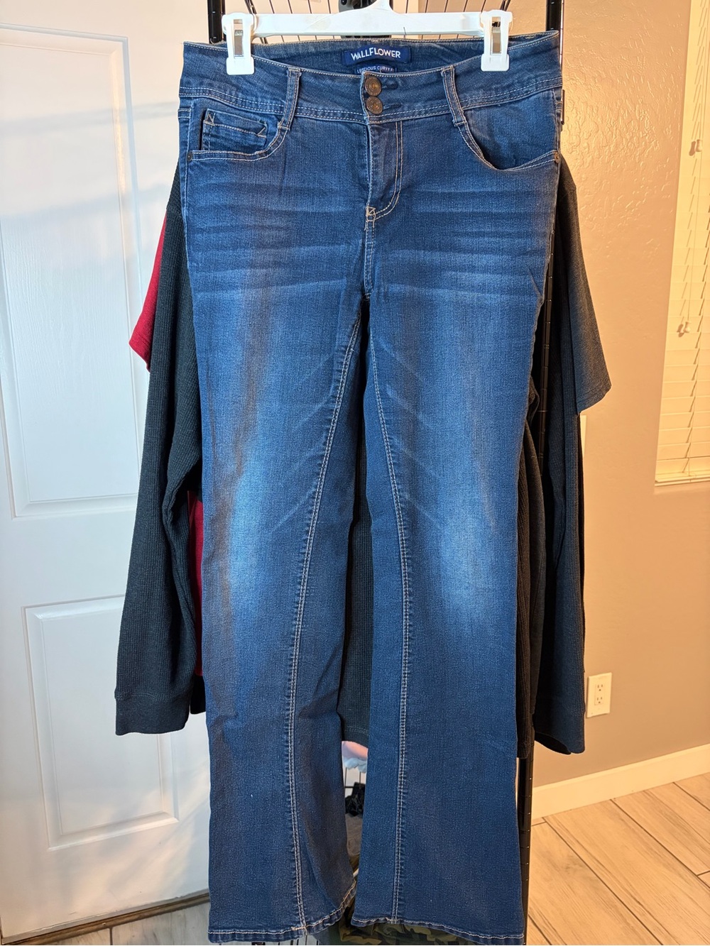 Wallflower Dark Blue Flare Jeans